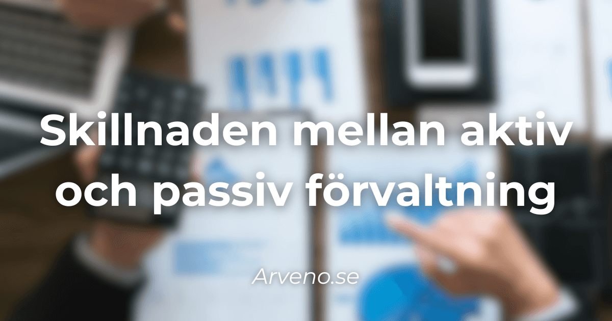Grafisk illustration av aktiv vs passiv fondförvaltning