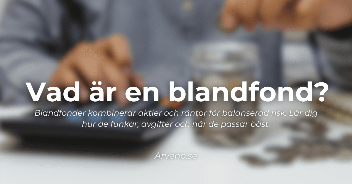 Blandfond: mix av aktier och räntor illustrerat med vågskål