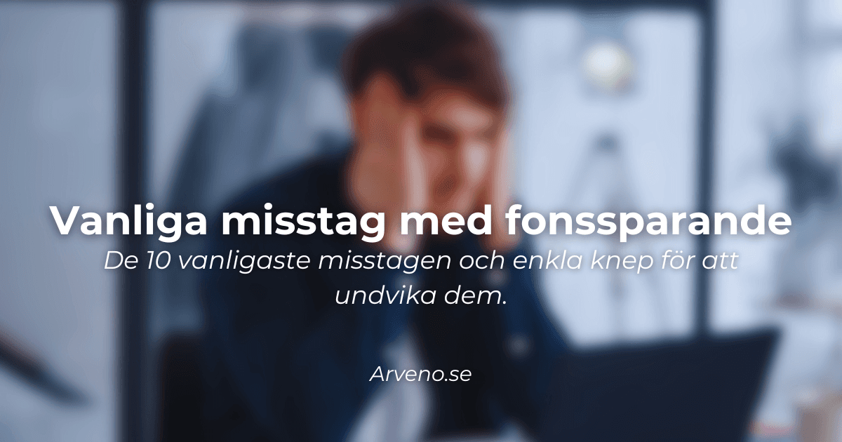 Vanliga misstag med fonder illustrerade som varningstriangel och staplar