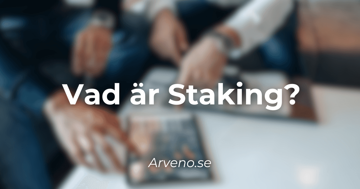 Vad är staking – illustration av blockkedja och passiv inkomst